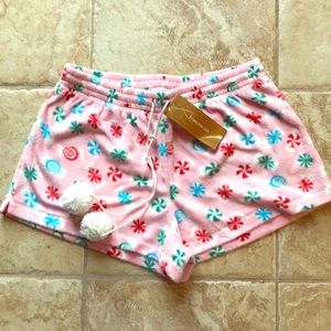Cozy Peppermint PJ shorts